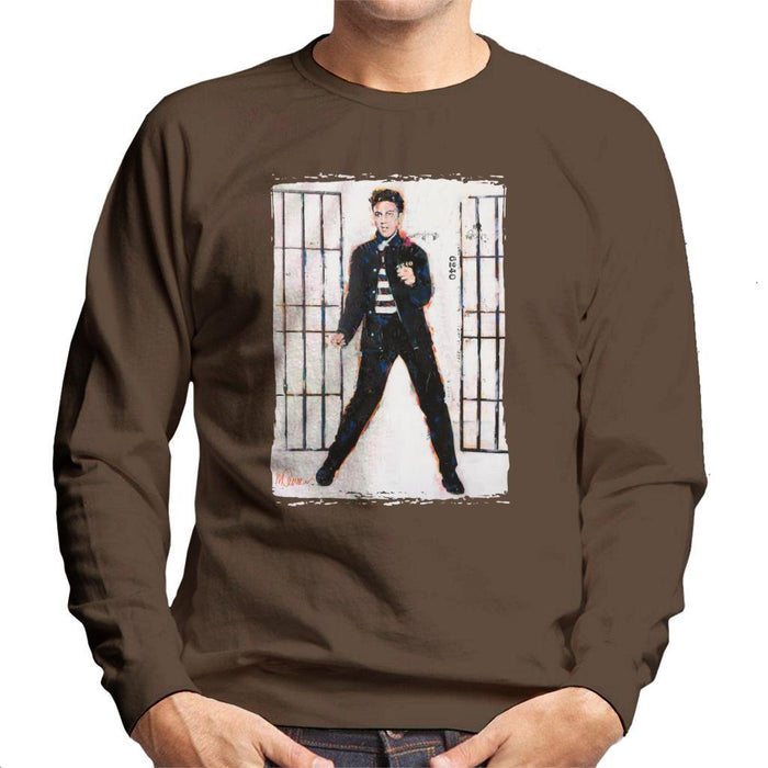 Sidney Maurer Original Portrait Of Elvis Presley Jailhouse Rock Mens Sweatshirt - Mens Sweatshirt