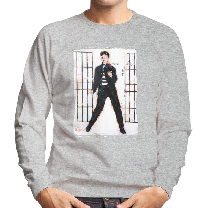 Sidney Maurer Original Portrait Of Elvis Presley Jailhouse Rock Mens Sweatshirt - Mens Sweatshirt