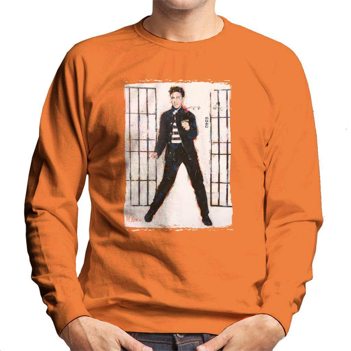 Sidney Maurer Original Portrait Of Elvis Presley Jailhouse Rock Mens Sweatshirt - Mens Sweatshirt