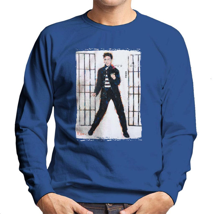 Sidney Maurer Original Portrait Of Elvis Presley Jailhouse Rock Mens Sweatshirt - Mens Sweatshirt
