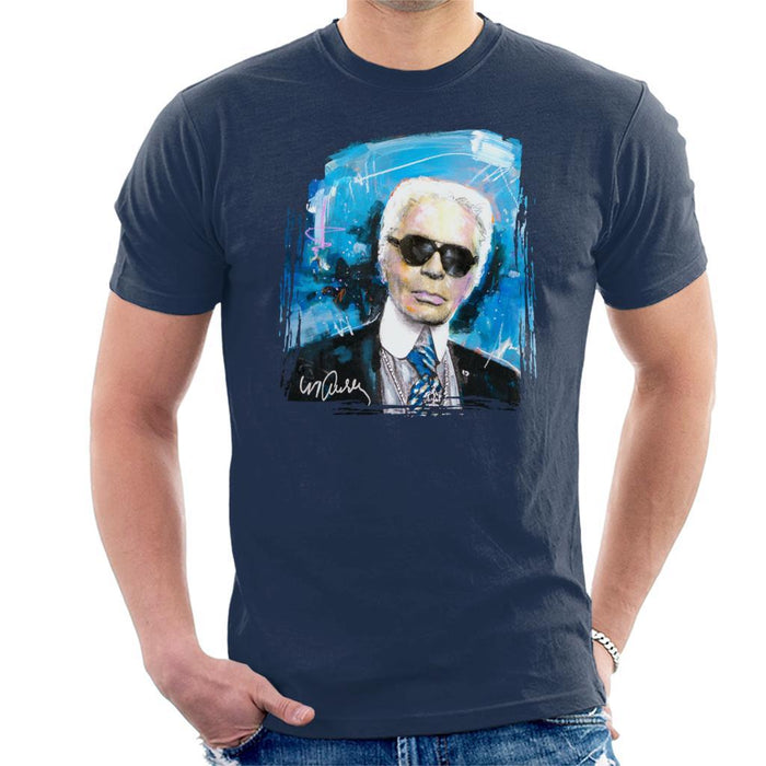 Sidney Maurer Original Portrait Of Karl Lagerfeld Mens T-Shirt - Mens T-Shirt