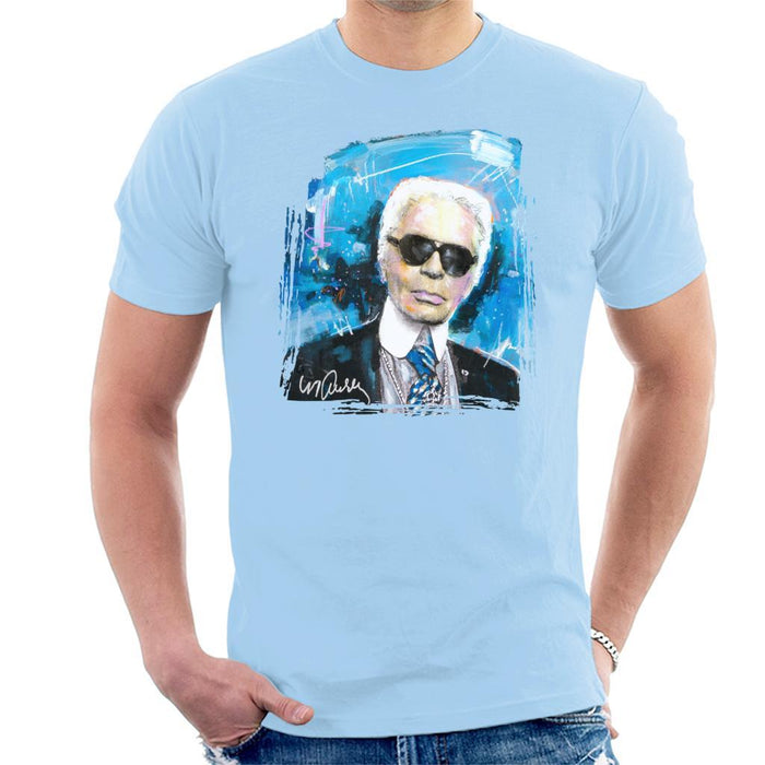 Sidney Maurer Original Portrait Of Karl Lagerfeld Mens T-Shirt - Mens T-Shirt