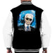 Sidney Maurer Original Portrait Of Karl Lagerfeld Mens Varsity Jacket - Mens Varsity Jacket