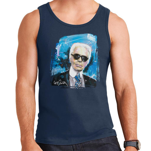 Sidney Maurer Original Portrait Of Karl Lagerfeld Mens Vest - Mens Vest