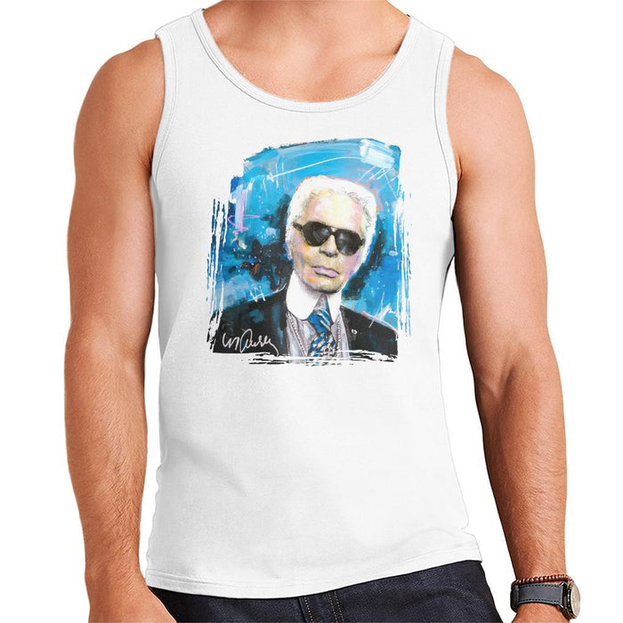 Sidney Maurer Original Portrait Of Karl Lagerfeld Mens Vest - Mens Vest