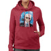 Sidney Maurer Original Portrait Of Karl Lagerfeld Womens Hooded Sweatshirt - Womens Hooded Sweatshirt