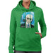 Sidney Maurer Original Portrait Of Karl Lagerfeld Womens Hooded Sweatshirt - Womens Hooded Sweatshirt
