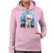 Sidney Maurer Original Portrait Of Karl Lagerfeld Womens Hooded Sweatshirt - Small / Light Pink - Womens Hooded Sweatshirt