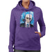 Sidney Maurer Original Portrait Of Karl Lagerfeld Womens Hooded Sweatshirt - Womens Hooded Sweatshirt