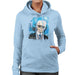 Sidney Maurer Original Portrait Of Karl Lagerfeld Womens Hooded Sweatshirt - Womens Hooded Sweatshirt