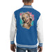 Sidney Maurer Original Portrait Of Marilyn Monroe Lipstick Kids Varsity Jacket - X-Small (3-4 yrs) / Royal/White - Kids Boys Varsity Jacket