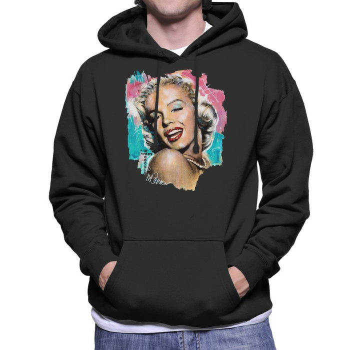 Sidney Maurer Original Portrait Of Marilyn Monroe Lipstick Mens Hooded Sweatshirt - Mens Hooded Sweatshirt