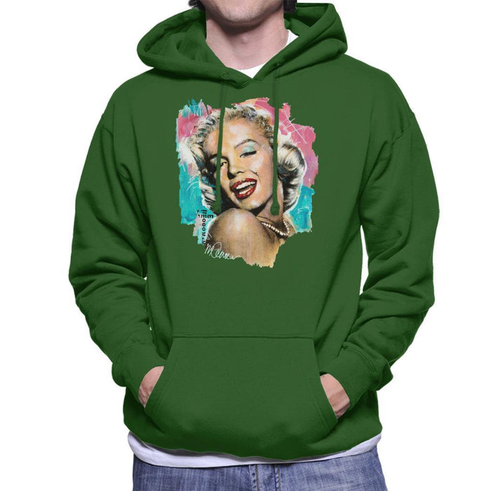Sidney Maurer Original Portrait Of Marilyn Monroe Lipstick Mens Hooded Sweatshirt - Mens Hooded Sweatshirt