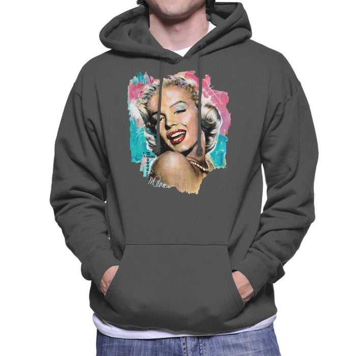 Sidney Maurer Original Portrait Of Marilyn Monroe Lipstick Mens Hooded Sweatshirt - Mens Hooded Sweatshirt