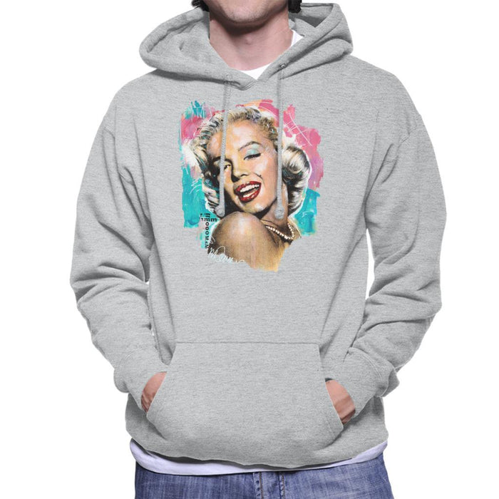 Sidney Maurer Original Portrait Of Marilyn Monroe Lipstick Mens Hooded Sweatshirt - Mens Hooded Sweatshirt