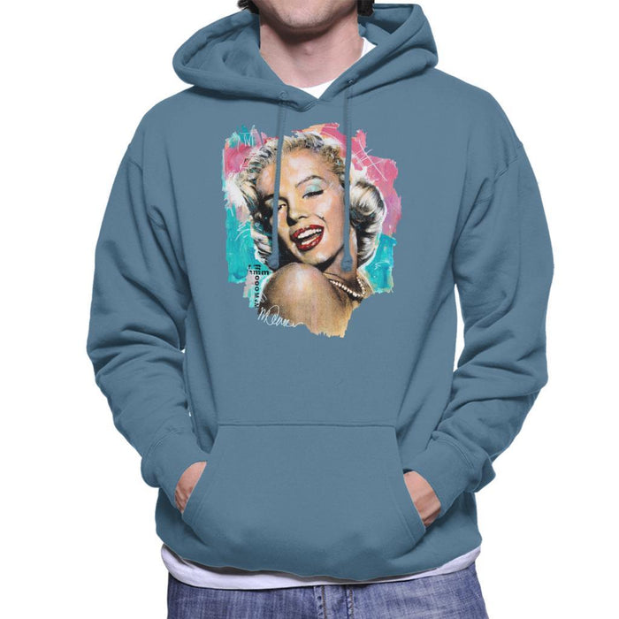 Sidney Maurer Original Portrait Of Marilyn Monroe Lipstick Mens Hooded Sweatshirt - Mens Hooded Sweatshirt