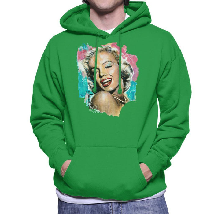 Sidney Maurer Original Portrait Of Marilyn Monroe Lipstick Mens Hooded Sweatshirt - Mens Hooded Sweatshirt