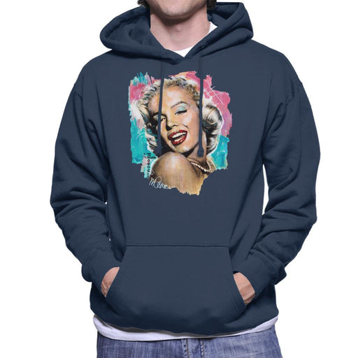 Sidney Maurer Original Portrait Of Marilyn Monroe Lipstick Mens Hooded Sweatshirt - Mens Hooded Sweatshirt