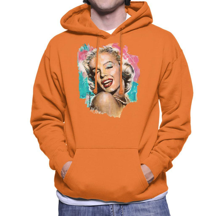 Sidney Maurer Original Portrait Of Marilyn Monroe Lipstick Mens Hooded Sweatshirt - Mens Hooded Sweatshirt