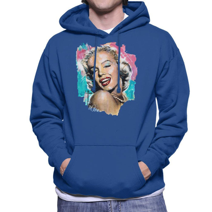 Sidney Maurer Original Portrait Of Marilyn Monroe Lipstick Mens Hooded Sweatshirt - Mens Hooded Sweatshirt