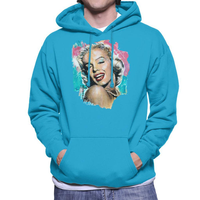 Sidney Maurer Original Portrait Of Marilyn Monroe Lipstick Mens Hooded Sweatshirt - Mens Hooded Sweatshirt