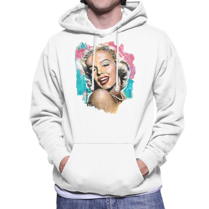 Sidney Maurer Original Portrait Of Marilyn Monroe Lipstick Mens Hooded Sweatshirt - Mens Hooded Sweatshirt