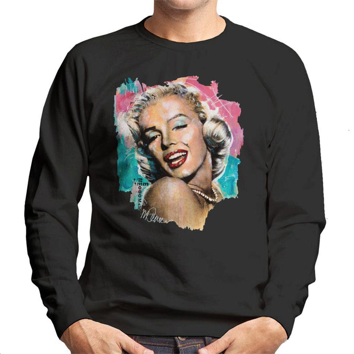 Sidney Maurer Original Portrait Of Marilyn Monroe Lipstick Mens Sweatshirt - Mens Sweatshirt