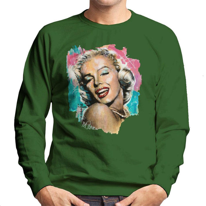 Sidney Maurer Original Portrait Of Marilyn Monroe Lipstick Mens Sweatshirt - Mens Sweatshirt