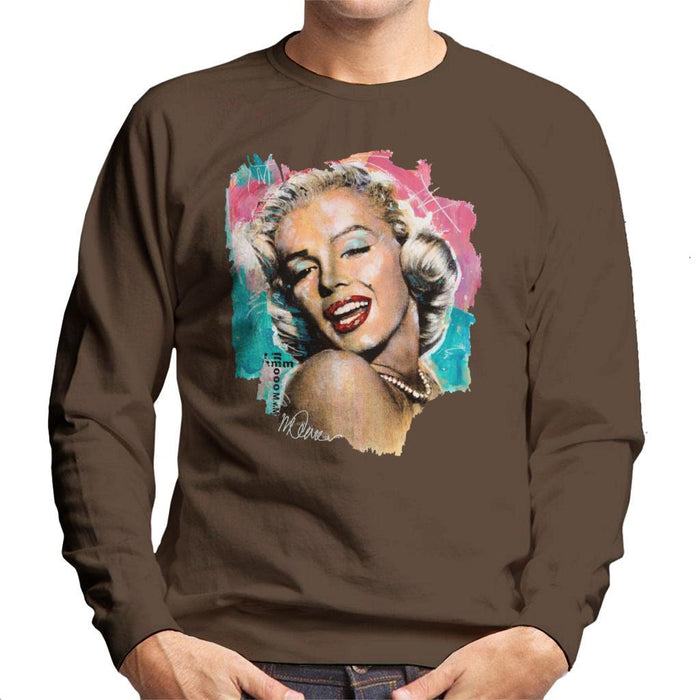 Sidney Maurer Original Portrait Of Marilyn Monroe Lipstick Mens Sweatshirt - Mens Sweatshirt