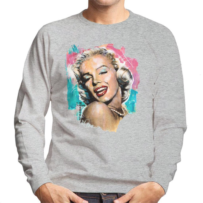 Sidney Maurer Original Portrait Of Marilyn Monroe Lipstick Mens Sweatshirt - Mens Sweatshirt