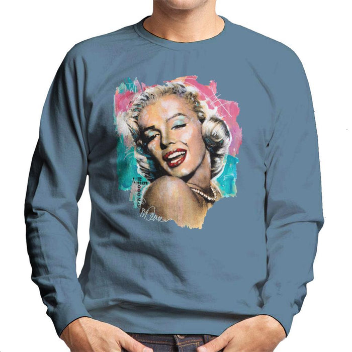 Sidney Maurer Original Portrait Of Marilyn Monroe Lipstick Mens Sweatshirt - Mens Sweatshirt