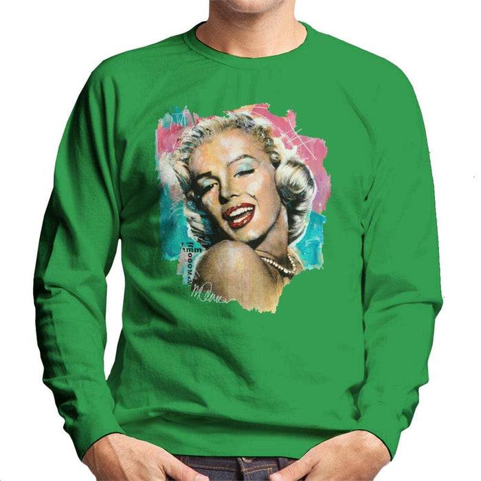 Sidney Maurer Original Portrait Of Marilyn Monroe Lipstick Mens Sweatshirt - Mens Sweatshirt