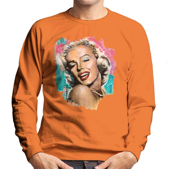 Sidney Maurer Original Portrait Of Marilyn Monroe Lipstick Mens Sweatshirt - Mens Sweatshirt