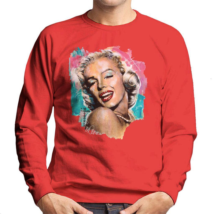 Sidney Maurer Original Portrait Of Marilyn Monroe Lipstick Mens Sweatshirt - Mens Sweatshirt