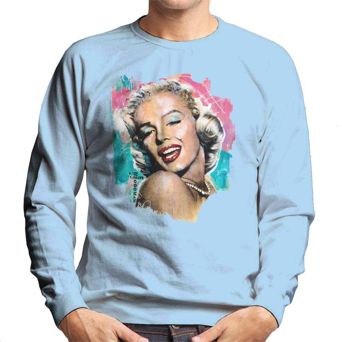 Sidney Maurer Original Portrait Of Marilyn Monroe Lipstick Mens Sweatshirt - Mens Sweatshirt