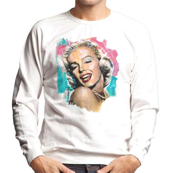 Sidney Maurer Original Portrait Of Marilyn Monroe Lipstick Mens Sweatshirt - Mens Sweatshirt