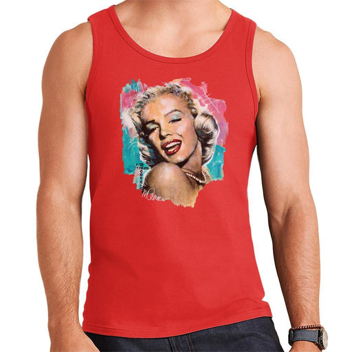 Sidney Maurer Original Portrait Of Marilyn Monroe Lipstick Mens Vest - Mens Vest