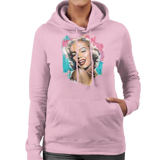 Sidney Maurer Original Portrait Of Marilyn Monroe Lipstick Womens Hooded Sweatshirt - Womens Hooded Sweatshirt