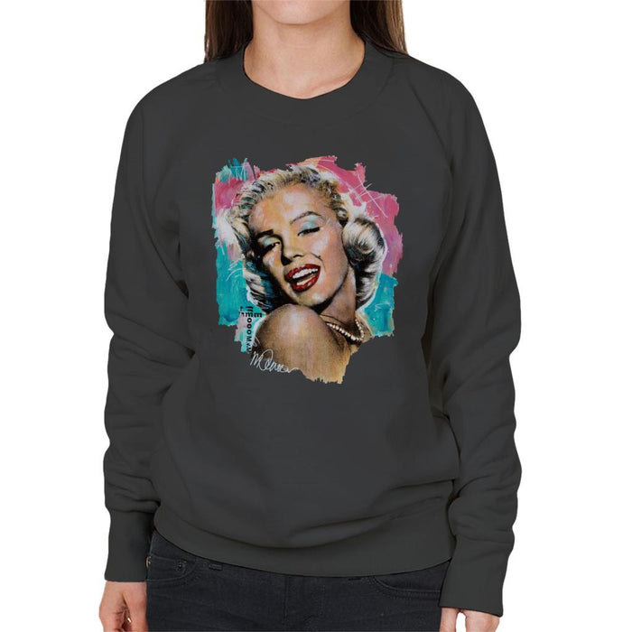 Sidney Maurer Original Portrait Of Marilyn Monroe Lipstick Womens Sweatshirt - Womens Sweatshirt