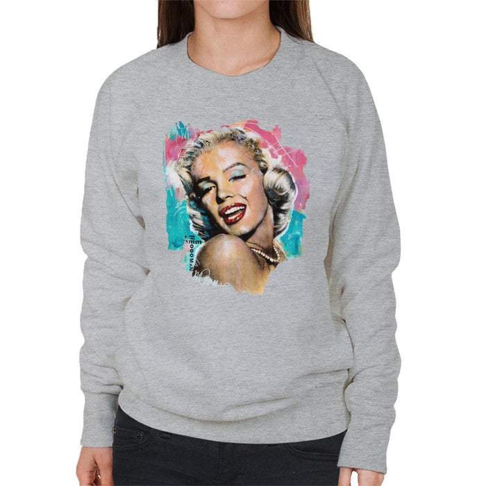Sidney Maurer Original Portrait Of Marilyn Monroe Lipstick Womens Sweatshirt - Womens Sweatshirt