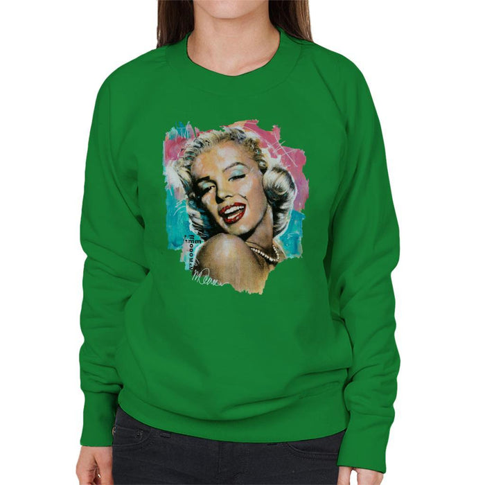Sidney Maurer Original Portrait Of Marilyn Monroe Lipstick Womens Sweatshirt - Womens Sweatshirt