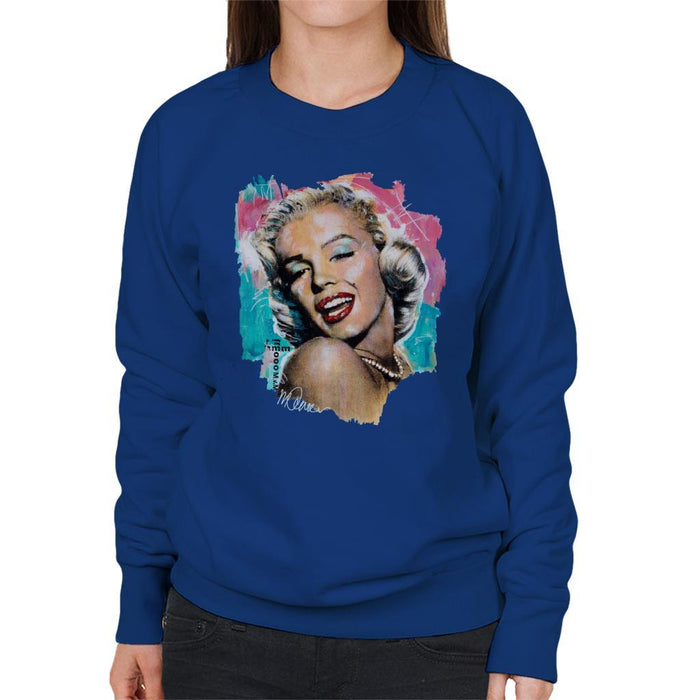 Sidney Maurer Original Portrait Of Marilyn Monroe Lipstick Womens Sweatshirt - Womens Sweatshirt