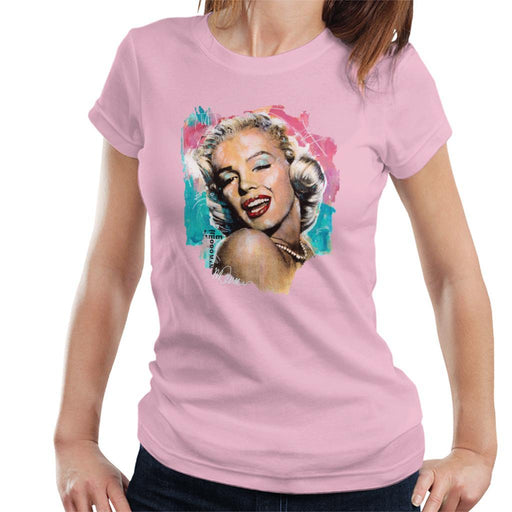 Sidney Maurer Original Portrait Of Marilyn Monroe Lipstick Womens T-Shirt - Womens T-Shirt