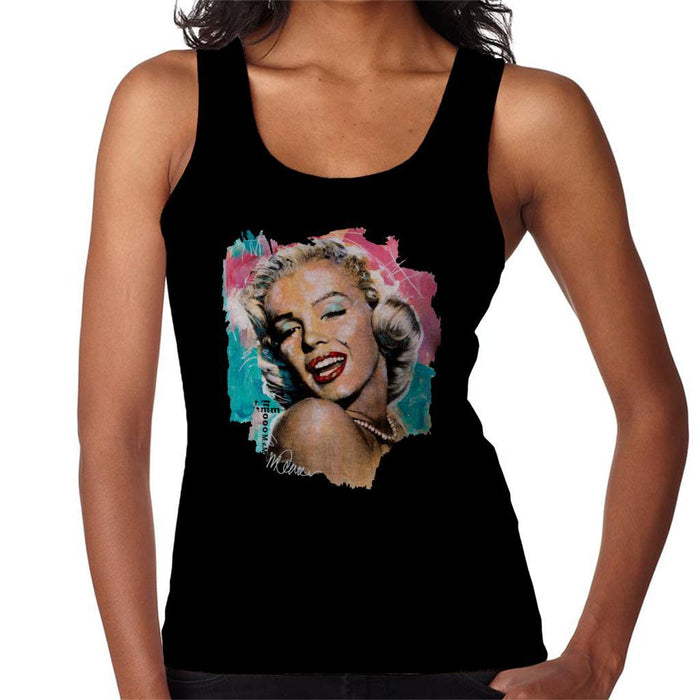 Sidney Maurer Original Portrait Of Marilyn Monroe Lipstick Womens Vest - Womens Vest