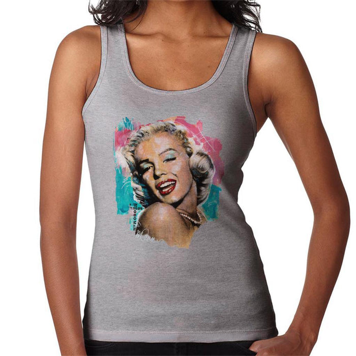 Sidney Maurer Original Portrait Of Marilyn Monroe Lipstick Womens Vest - Womens Vest