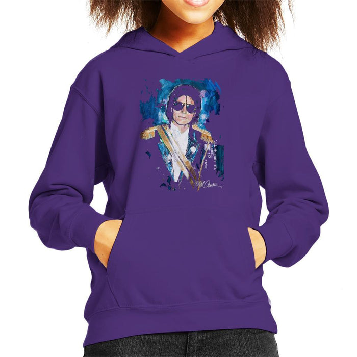 Sidney Maurer Original Portrait Of Michael Jackson 1984 Grammys Kids Hooded Sweatshirt - Kids Boys Hooded Sweatshirt