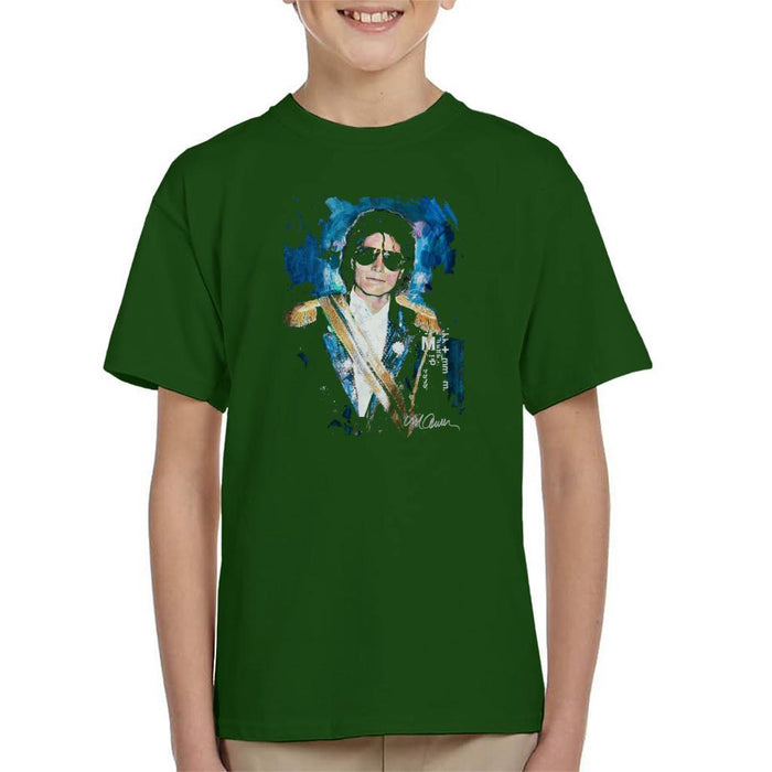 Sidney Maurer Original Portrait Of Michael Jackson 1984 Grammys Kids T-Shirt - Kids Boys T-Shirt