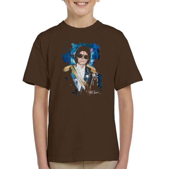 Sidney Maurer Original Portrait Of Michael Jackson 1984 Grammys Kids T-Shirt - Kids Boys T-Shirt