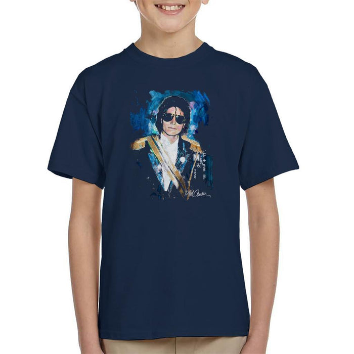 Sidney Maurer Original Portrait Of Michael Jackson 1984 Grammys Kids T-Shirt - Kids Boys T-Shirt