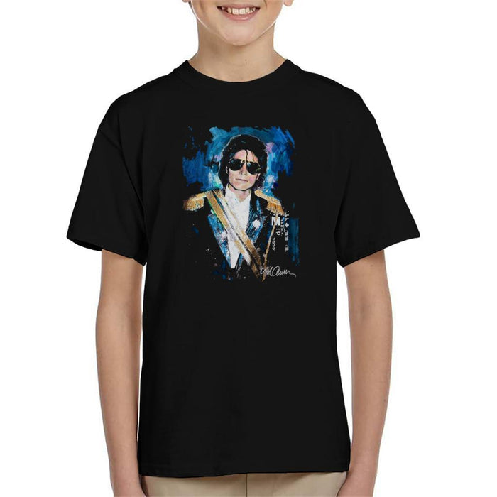 Sidney Maurer Original Portrait Of Michael Jackson 1984 Grammys Kids T-Shirt - Kids Boys T-Shirt